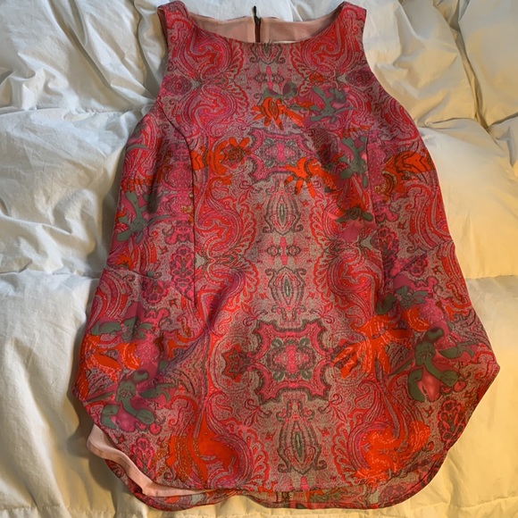 Beautiful CABI Tunic Pink Orange Mint Green Batik Print Sleeveless Top Like New! - Picture 3 of 10
